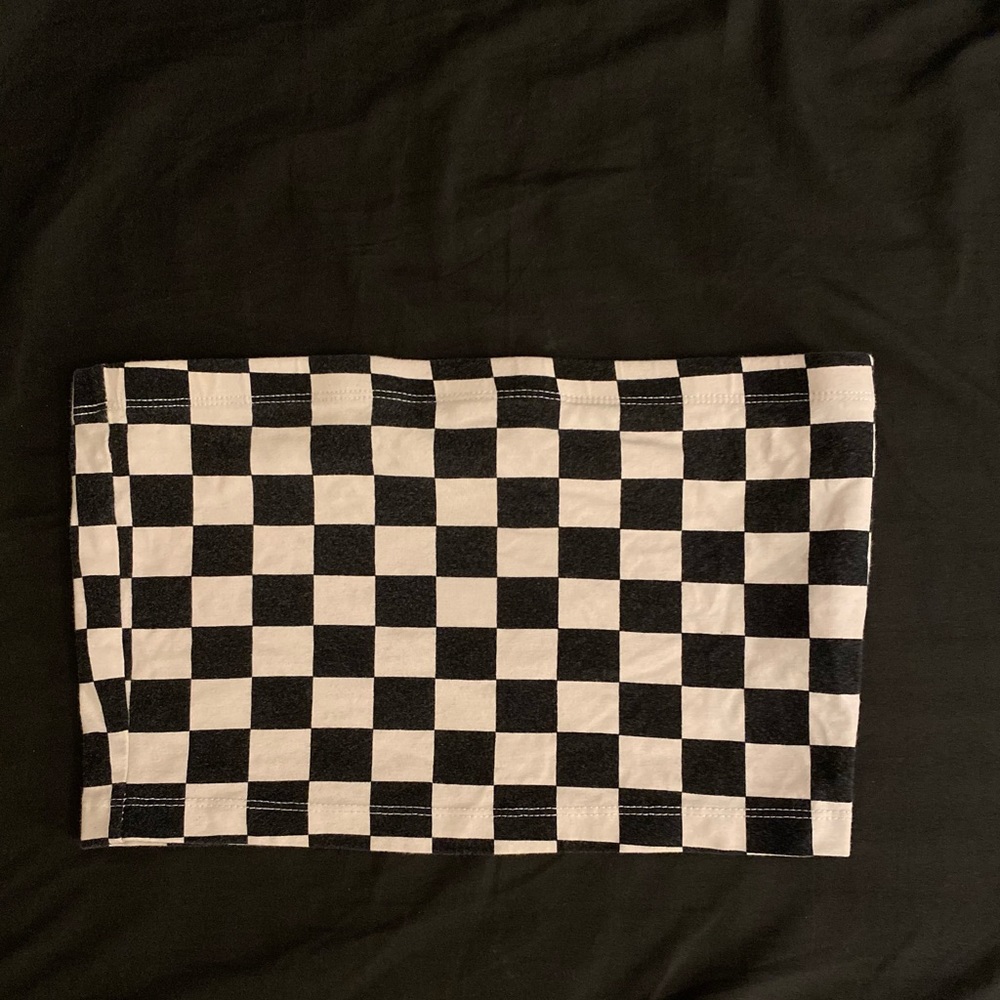 Forever 21 Black and White Checkered Bandeau